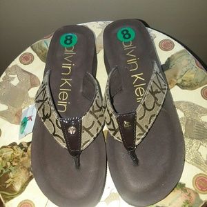Calvin Klein flip flops